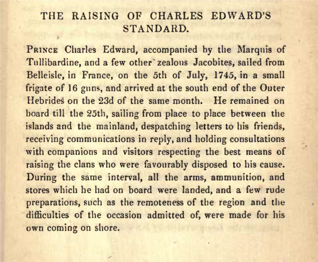 The Raising of Charles Edward's Standard