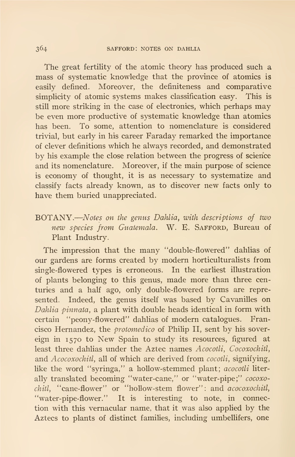 Safford Notes Genus Dahlia Descriptions New Species Guatemala.Pdf