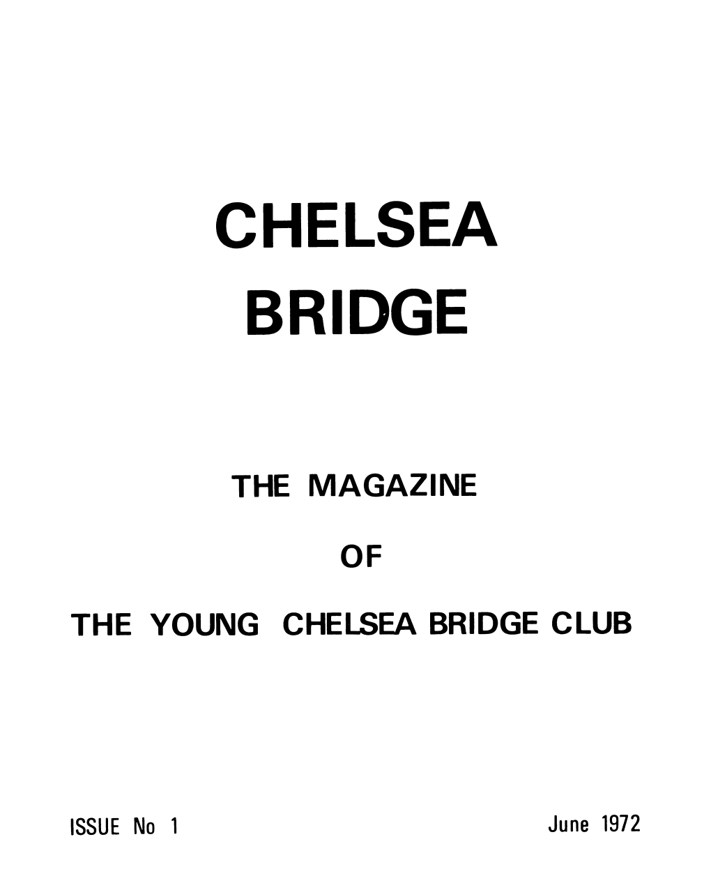 Chelsea Bridge: June 1972