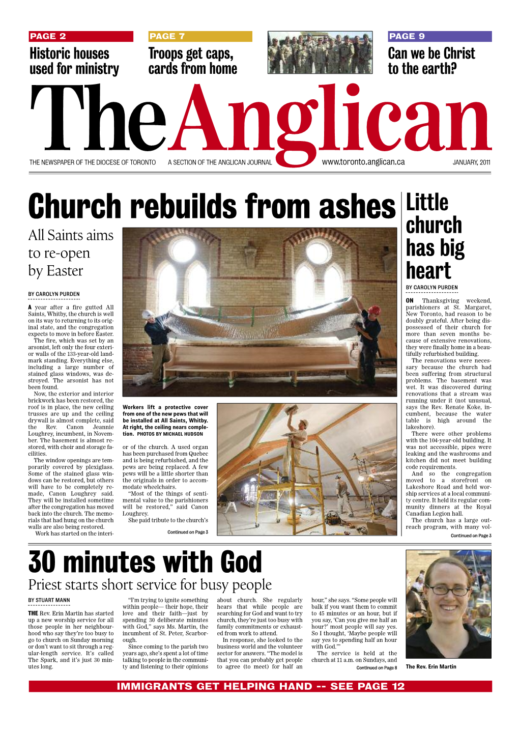Church Rebuilds from Ashes