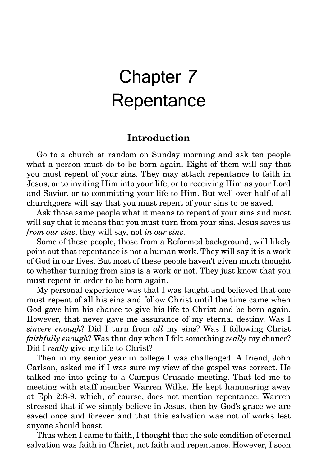 Chapter 7 Repentance