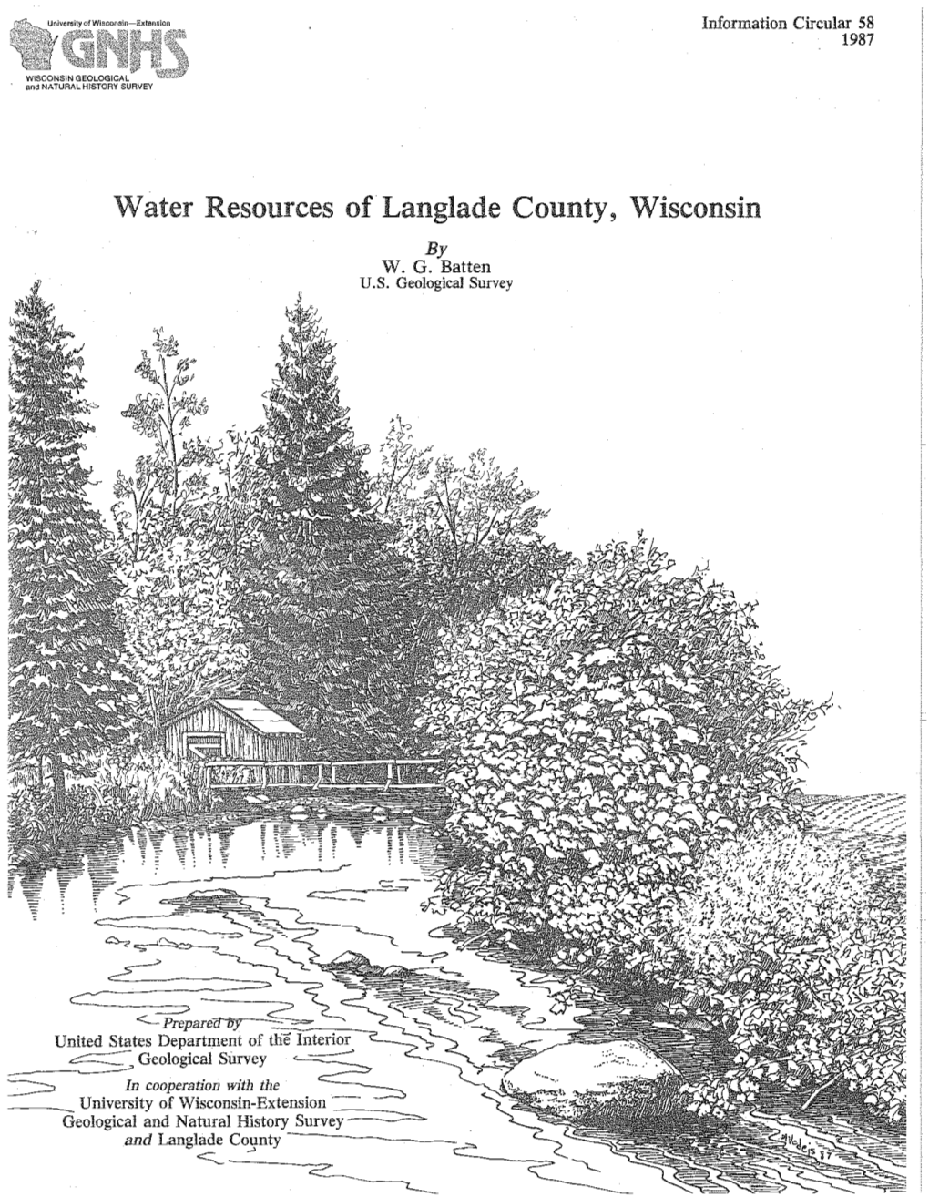 Water Resources of Langlade County, Wisconsin