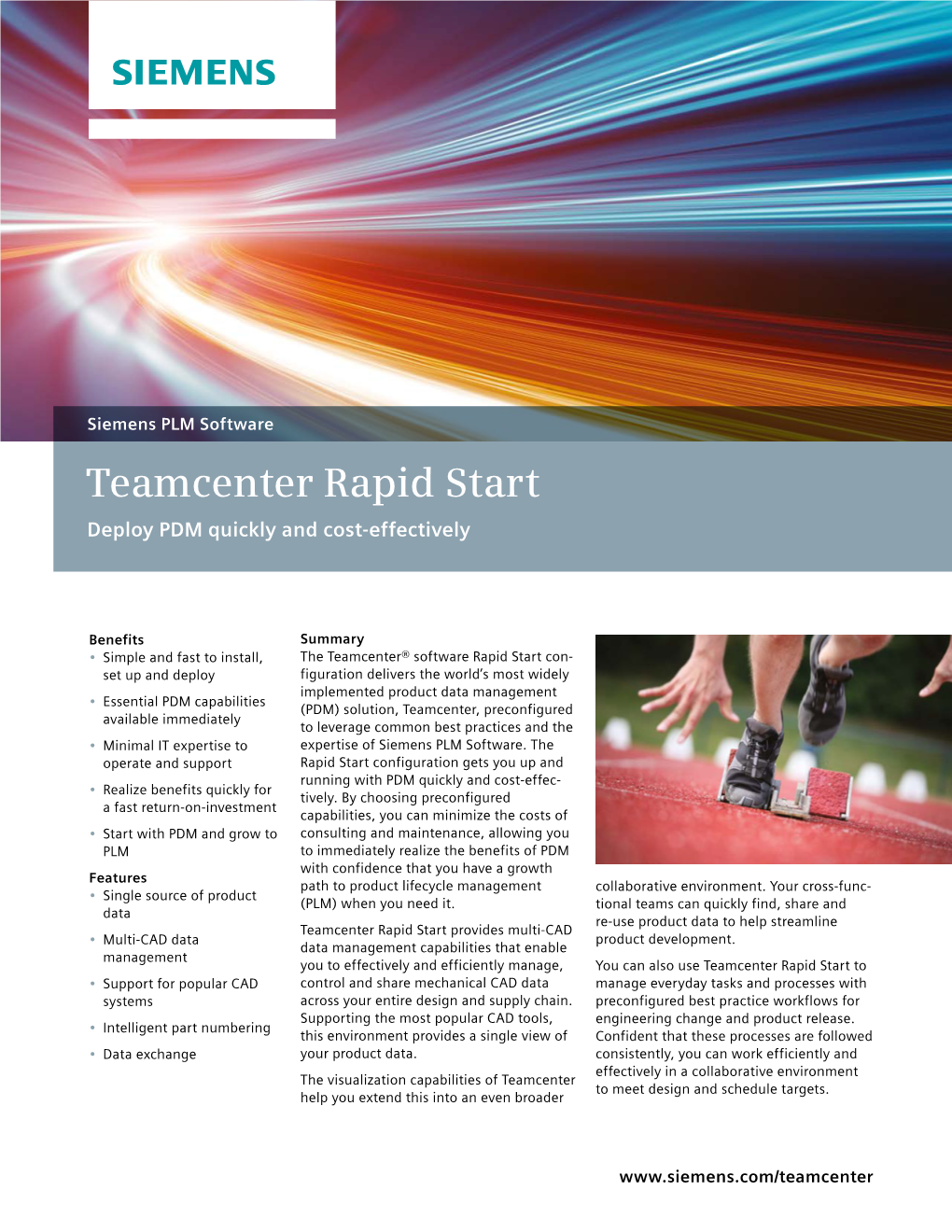 Siemens PLM Teamcenter Rapid Start Fact Sheet
