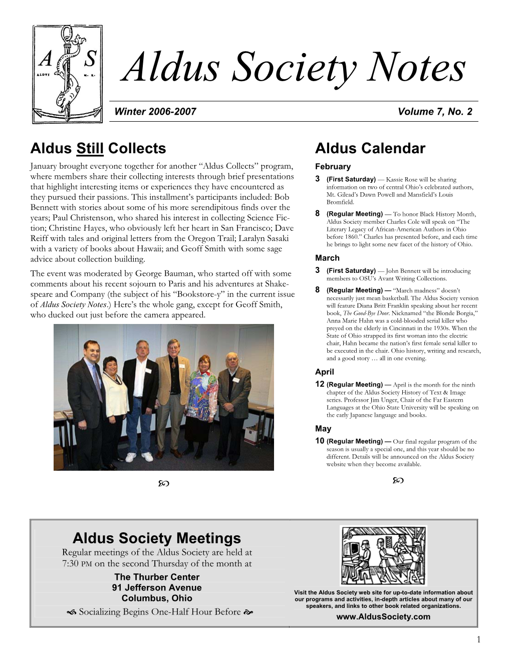 Aldus Society Notes