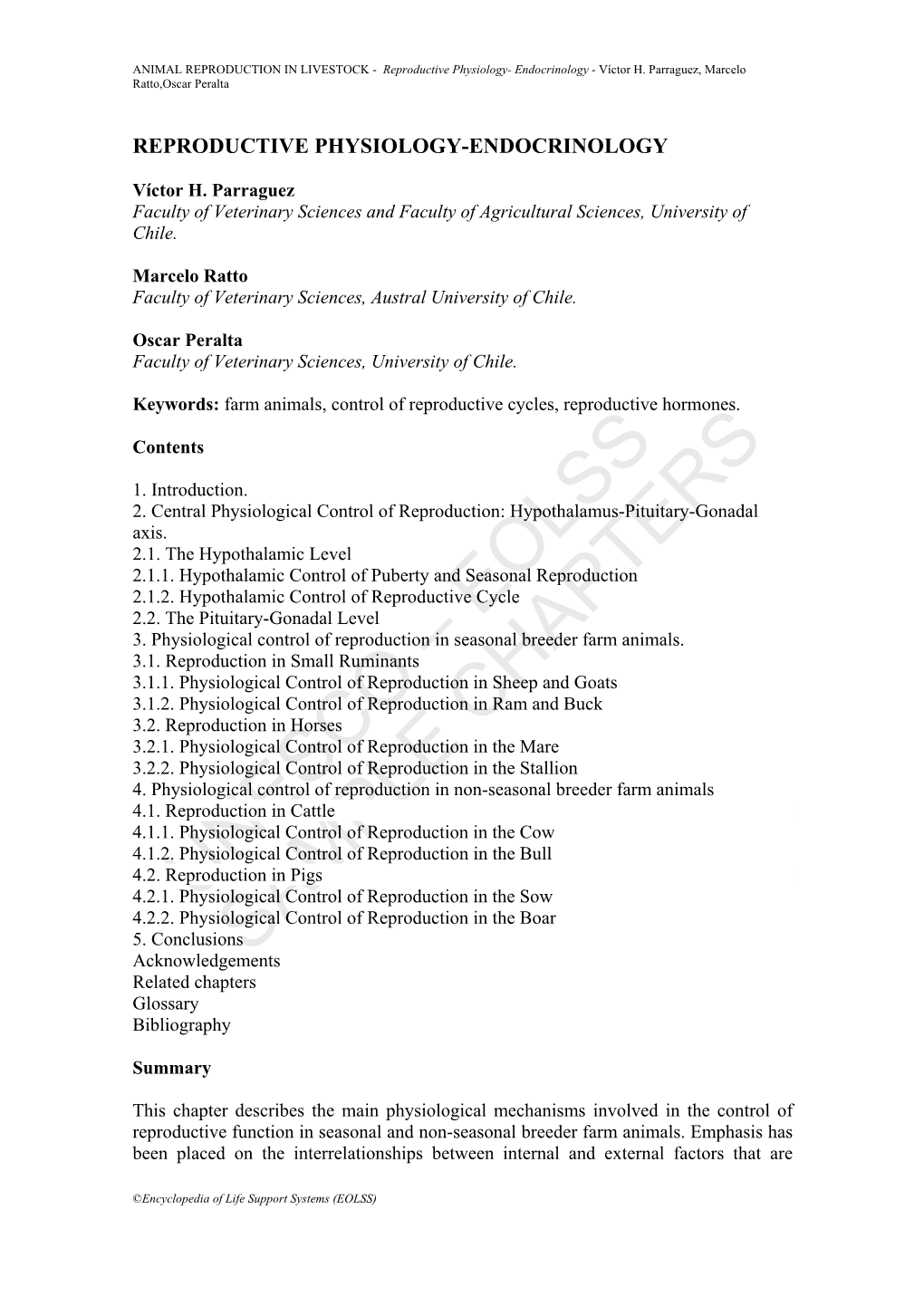 Reproductive Physiology-Endocrinology