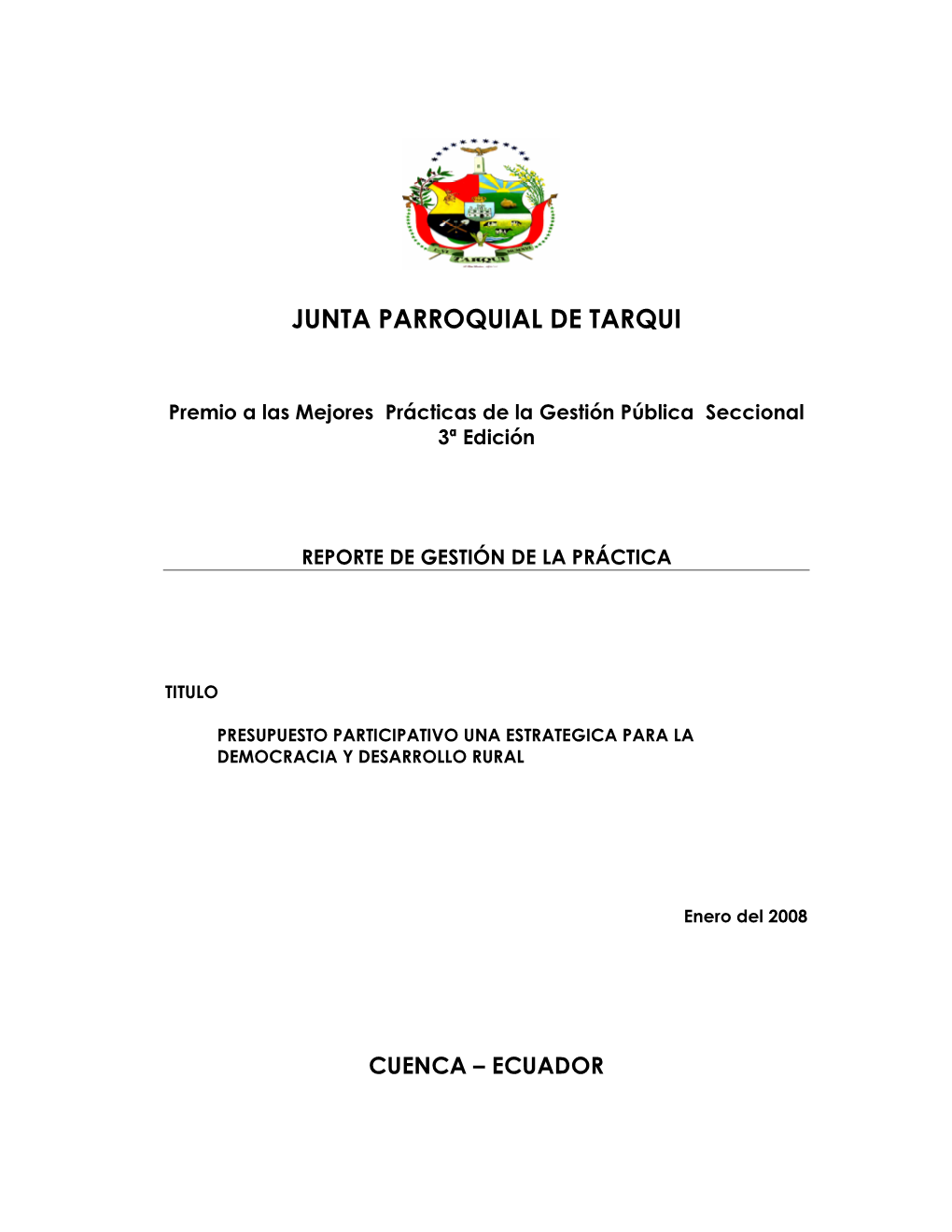 Junta Parroquial De Tarqui