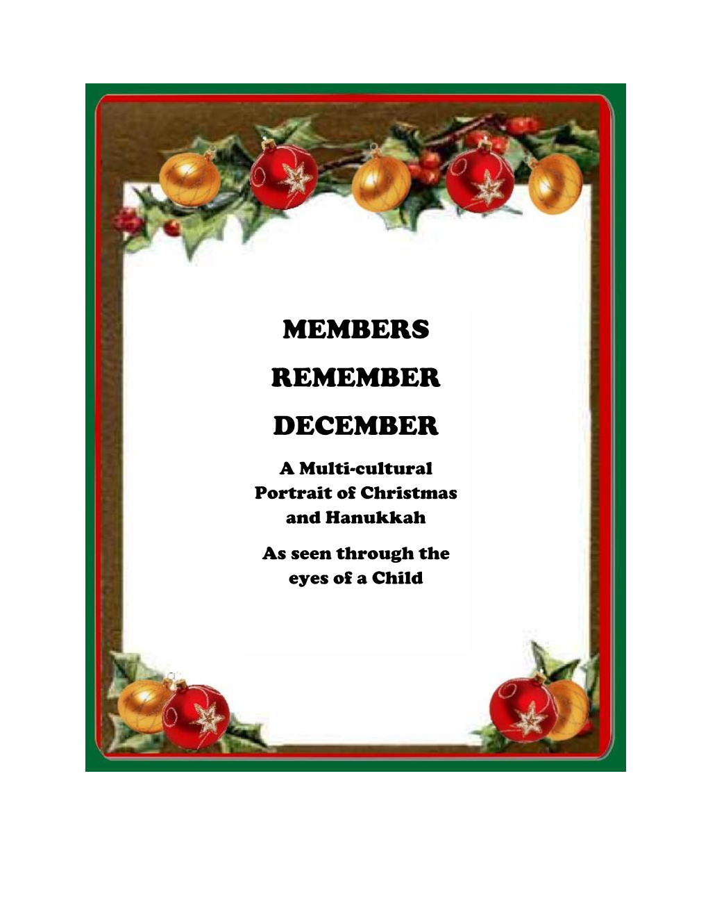 Members Remember December