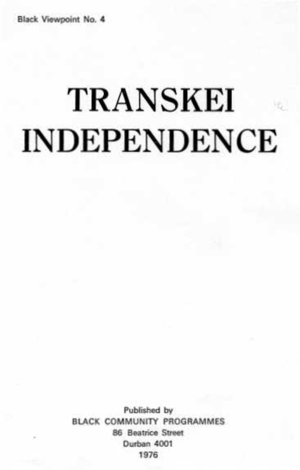 Transkei Independence