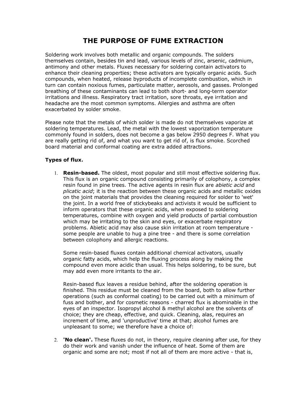 The Purpose of Fume Extraction