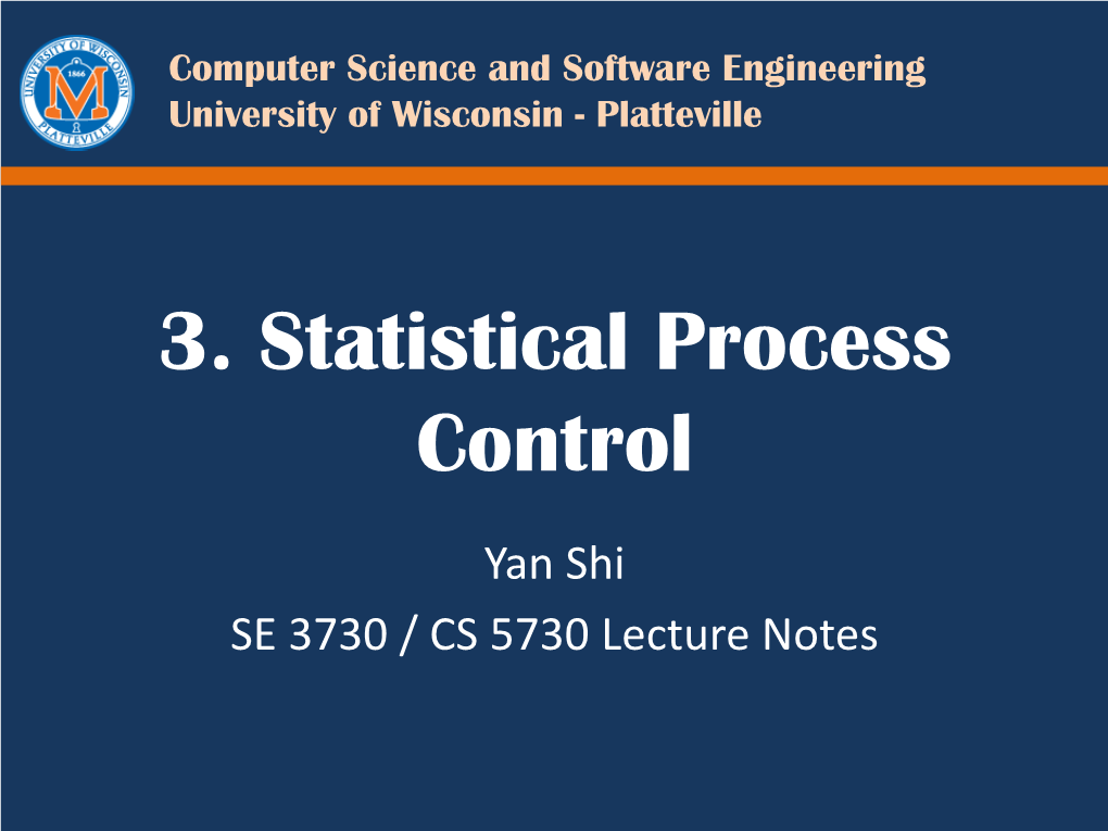 3. Statistical Process Control