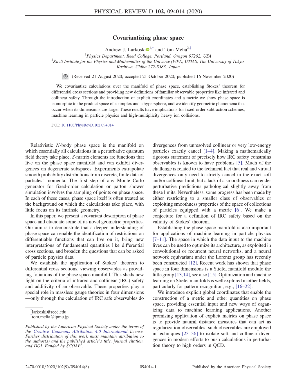 Covariantizing Phase Space