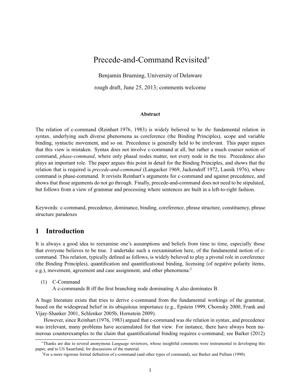 Precede-And-Command Revisited∗