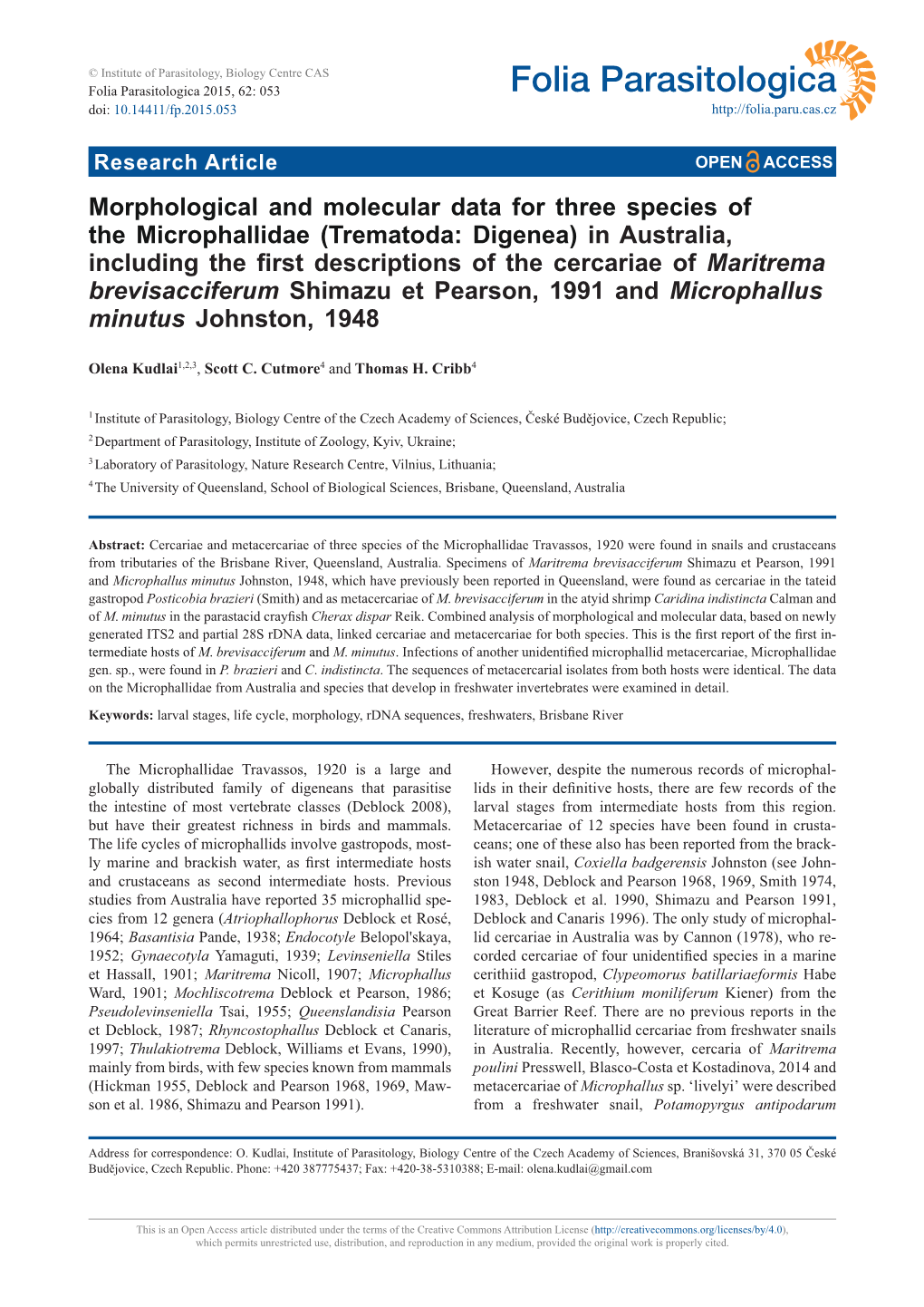 Trematoda: Digenea