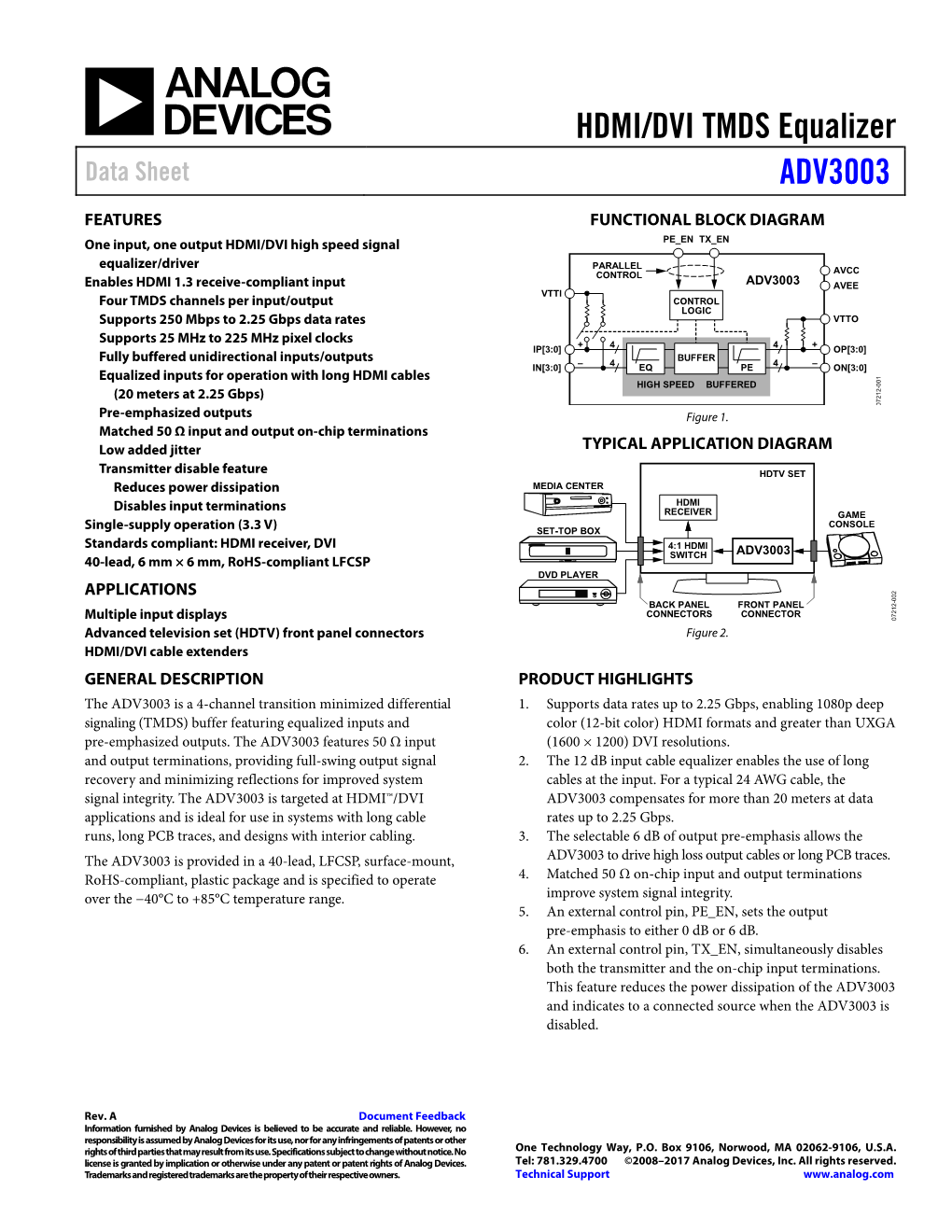 Data Sheet Rev. A