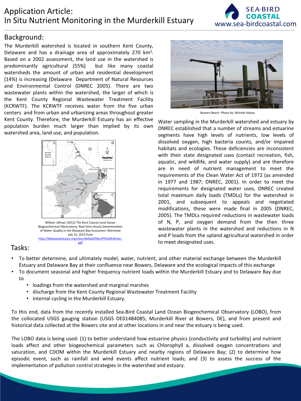 In Situ Nutrient Monitoring in the Murderkill Estuary Application Article