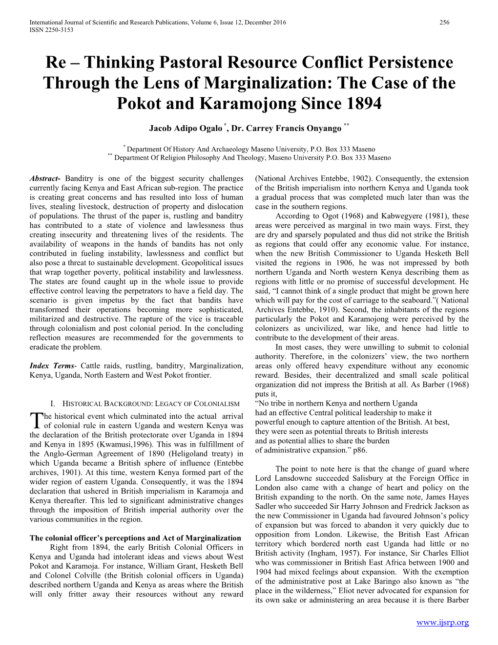 The Case of the Pokot and Karamojong Since 1894