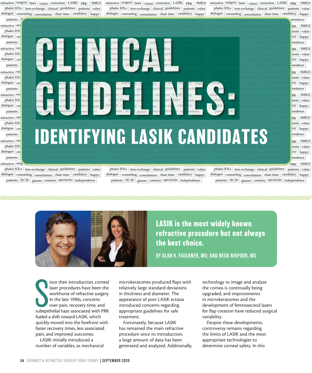 Identifying Lasik Candidates Identifying S Cataract & Refractive Surgery Today Europe