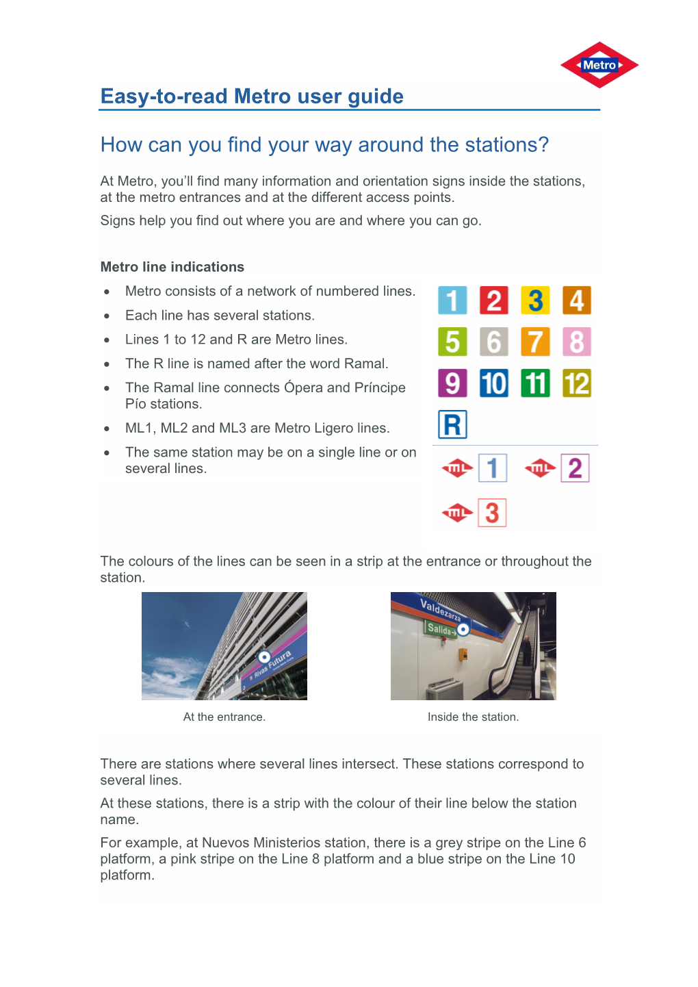 Easy-To-Read Metro User Guide How Can You Find Your Way Around The