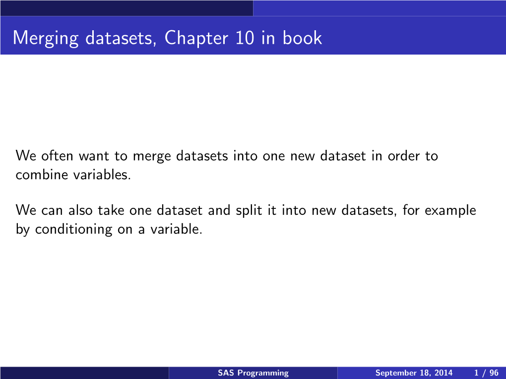 STAT579: SAS Programming