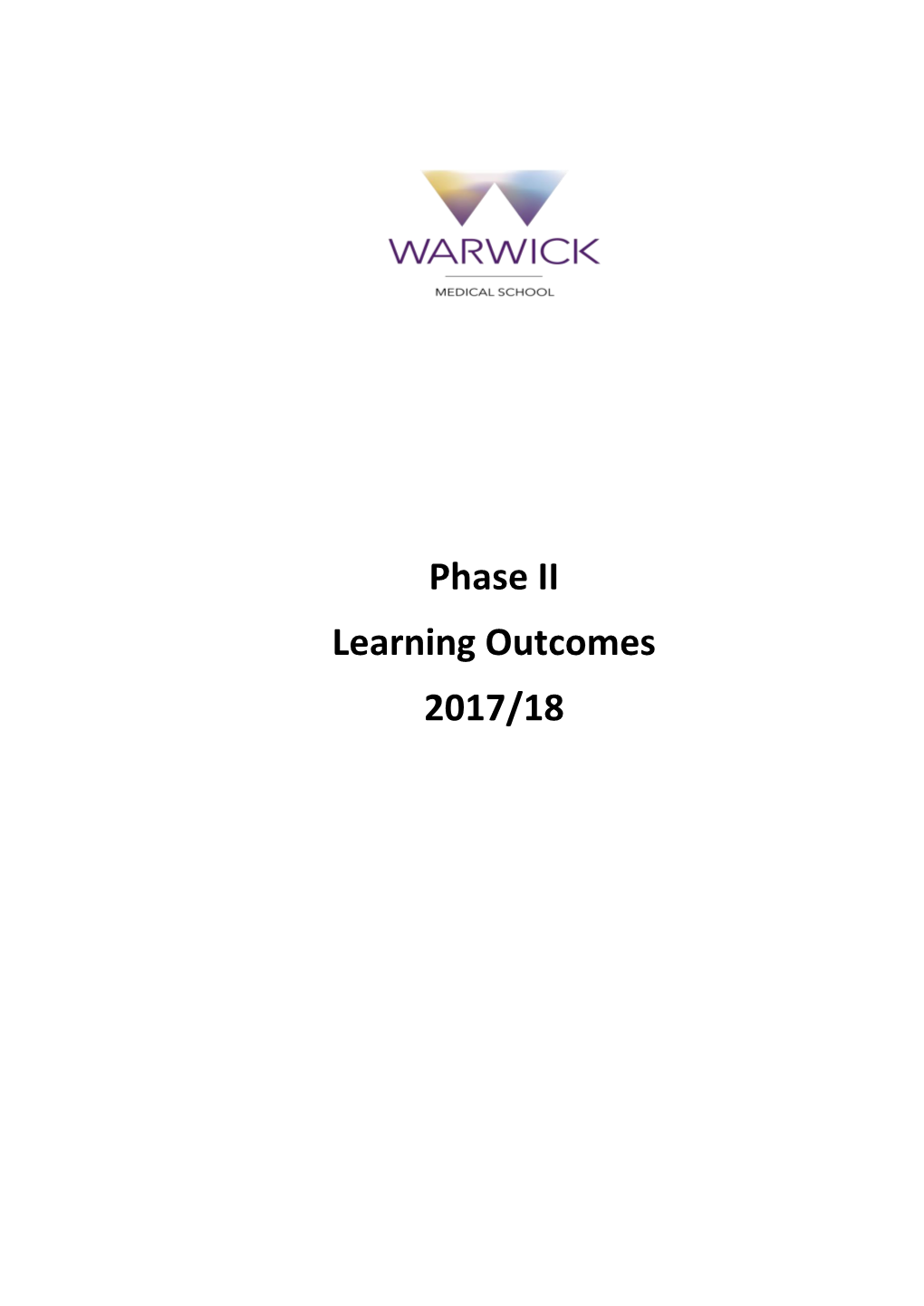 Phase II Learning Outcomes 2017/18