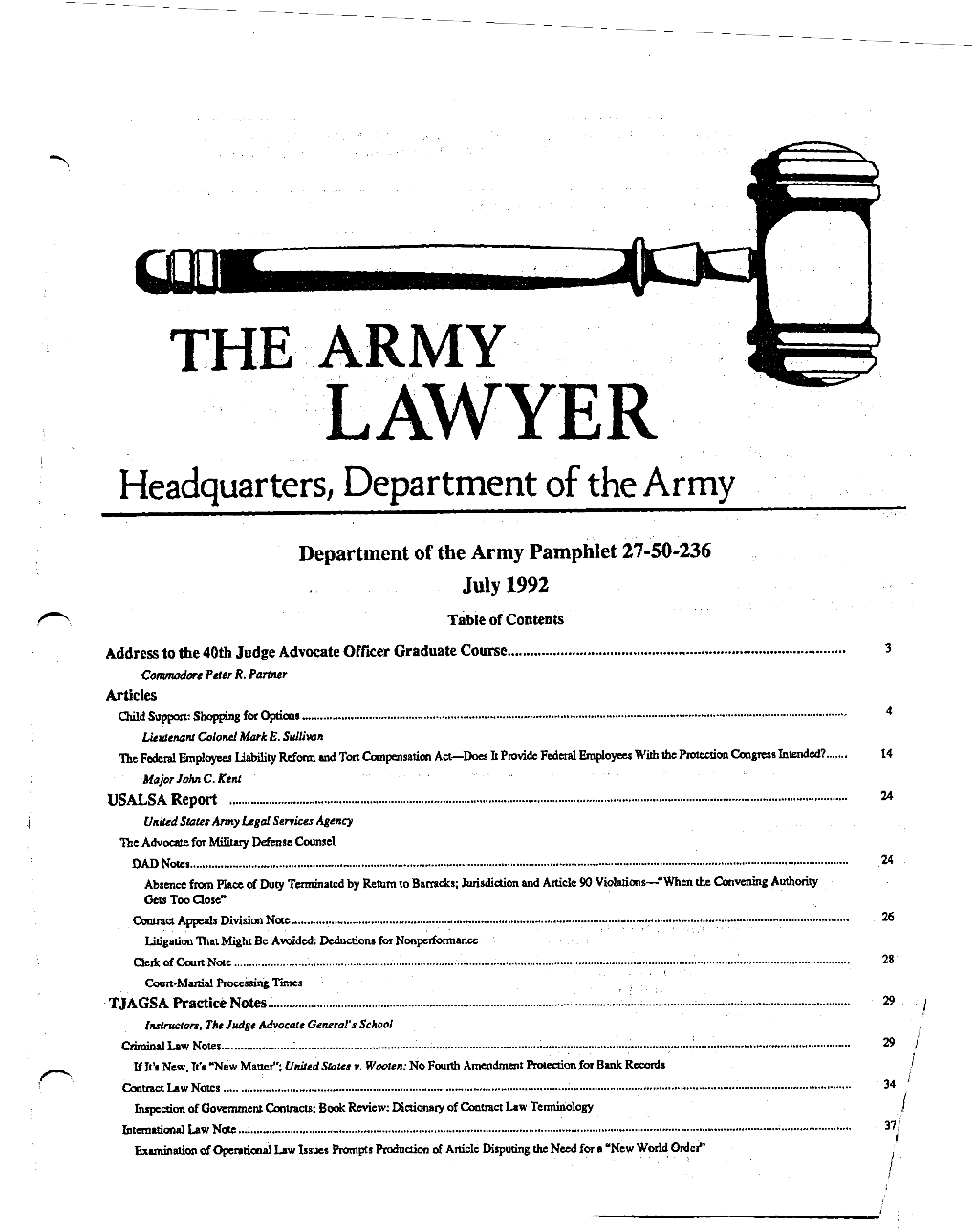 The Army Lawyer (ISSN 0364-1287)