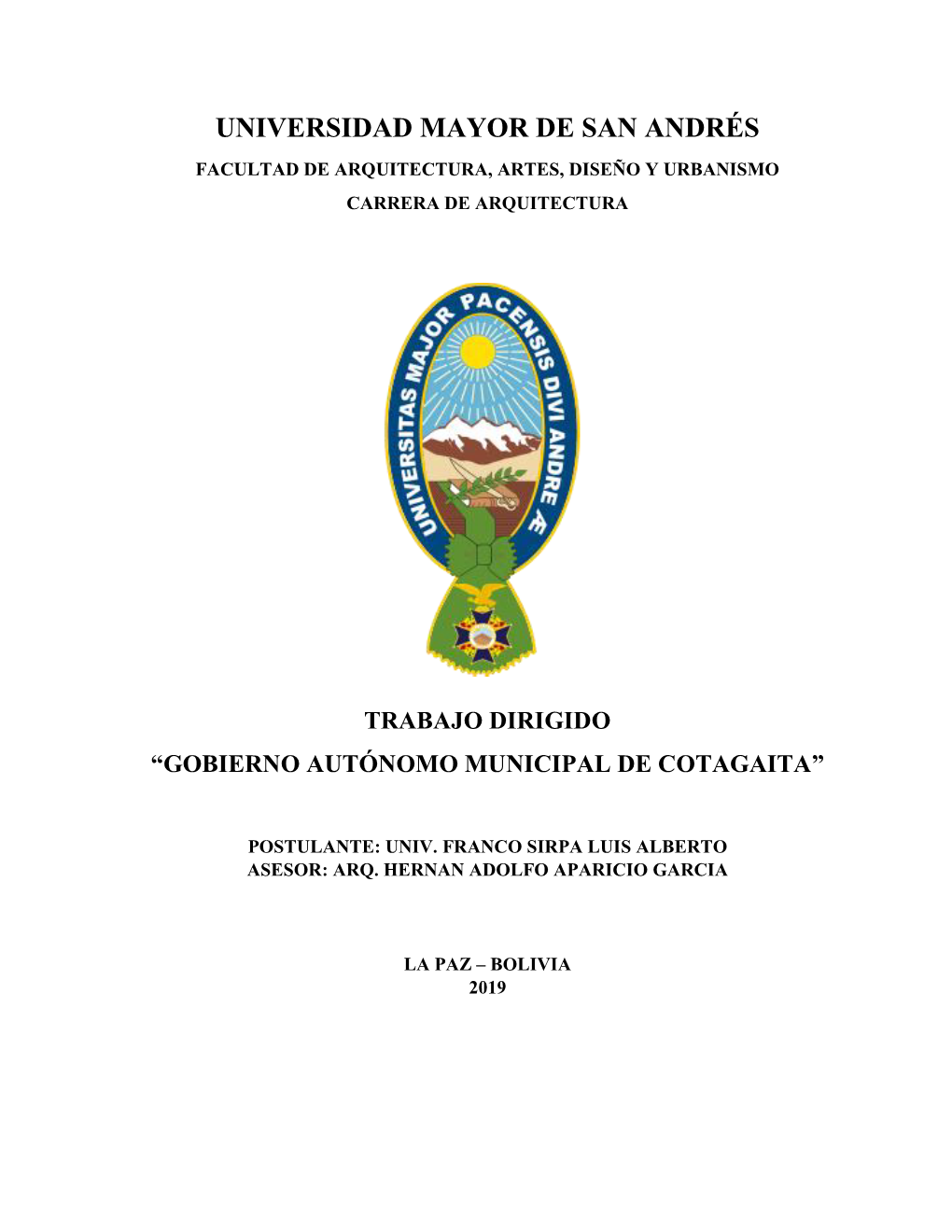 Gobierno Autónomo Municipal De Cotagaita”