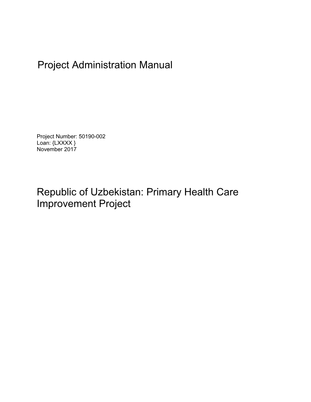 Republic of Uzbekistan: Primary Health Care Improvement Project