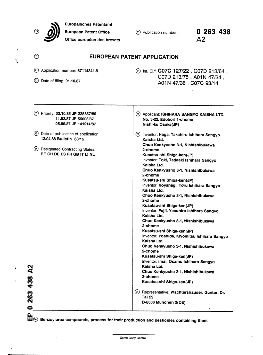 Benzoylurea Compounds, Process for Their Production and Pesticides Containing Them