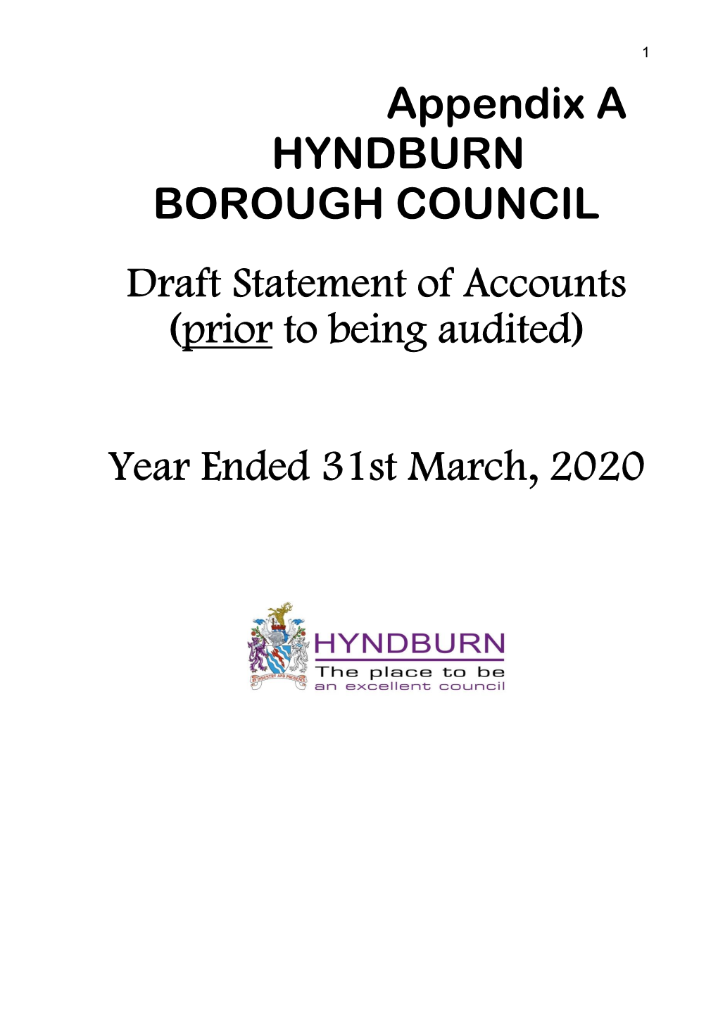 (Prior to Being Audited) Year Ended 31St March, 2020