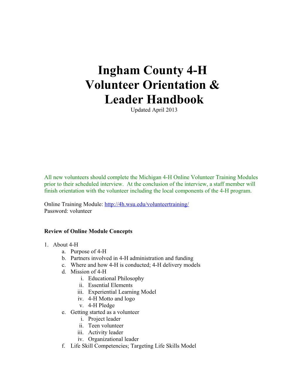 Ingham County 4-H