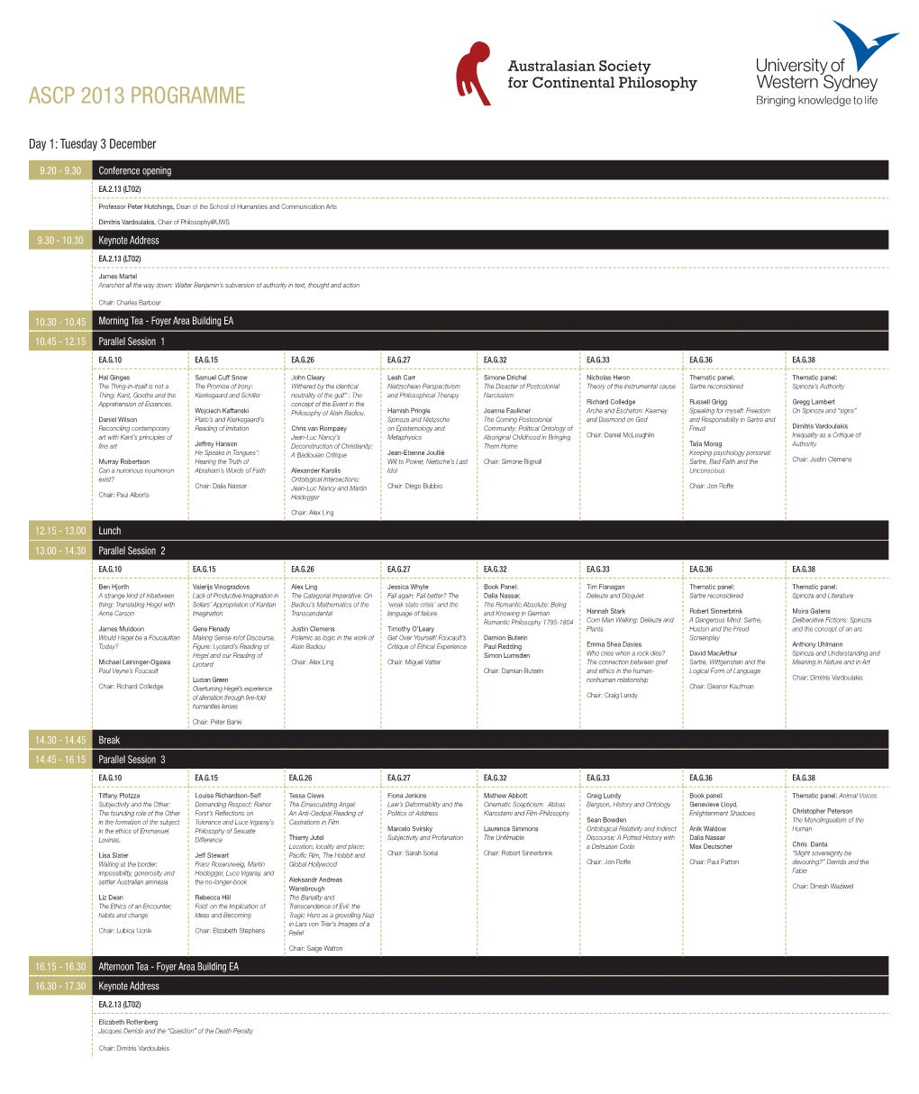 Ascp 2013 Programme