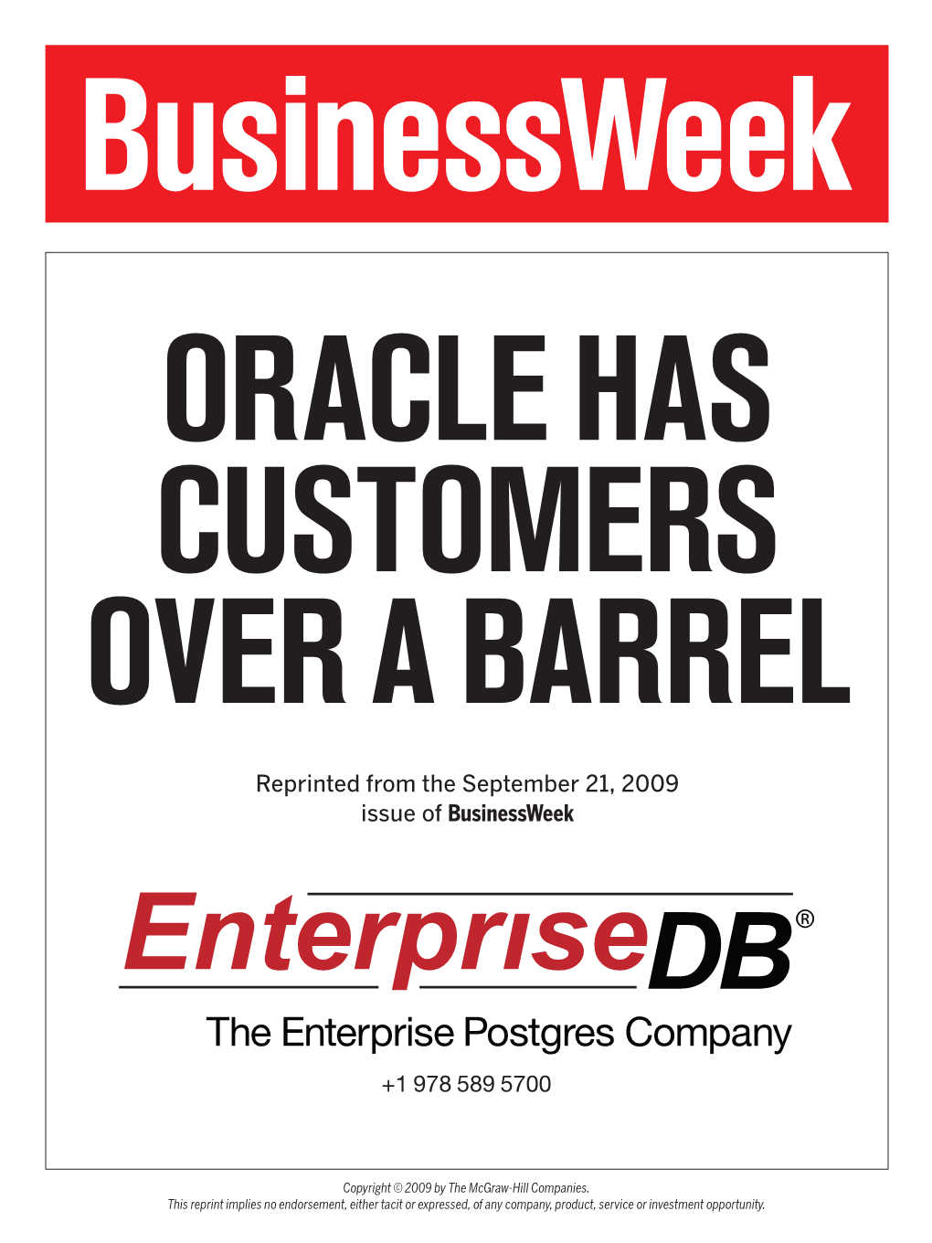 Oracle Has Customers Over a Barrel