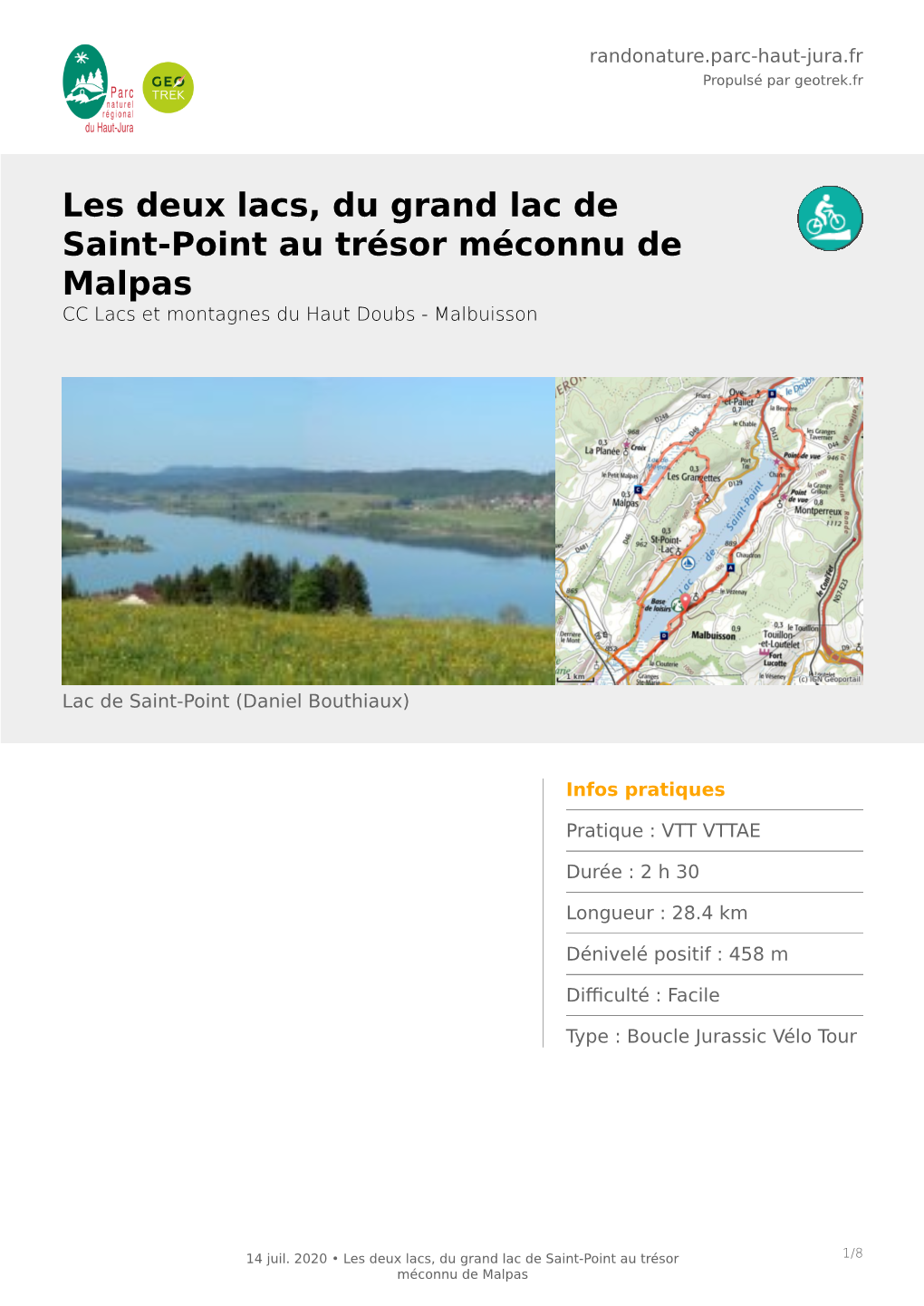 Les Deux Lacs, Du Grand Lac De Saint-Point Au Trésor Méconnu De Malpas CC Lacs Et Montagnes Du Haut Doubs - Malbuisson