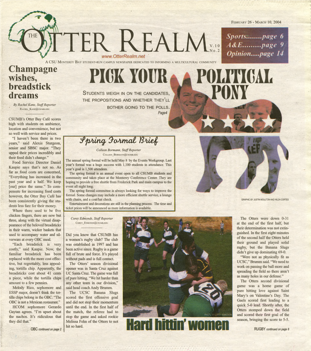 Otter Realm, February 26, 2004, Vol. 10 No. 2