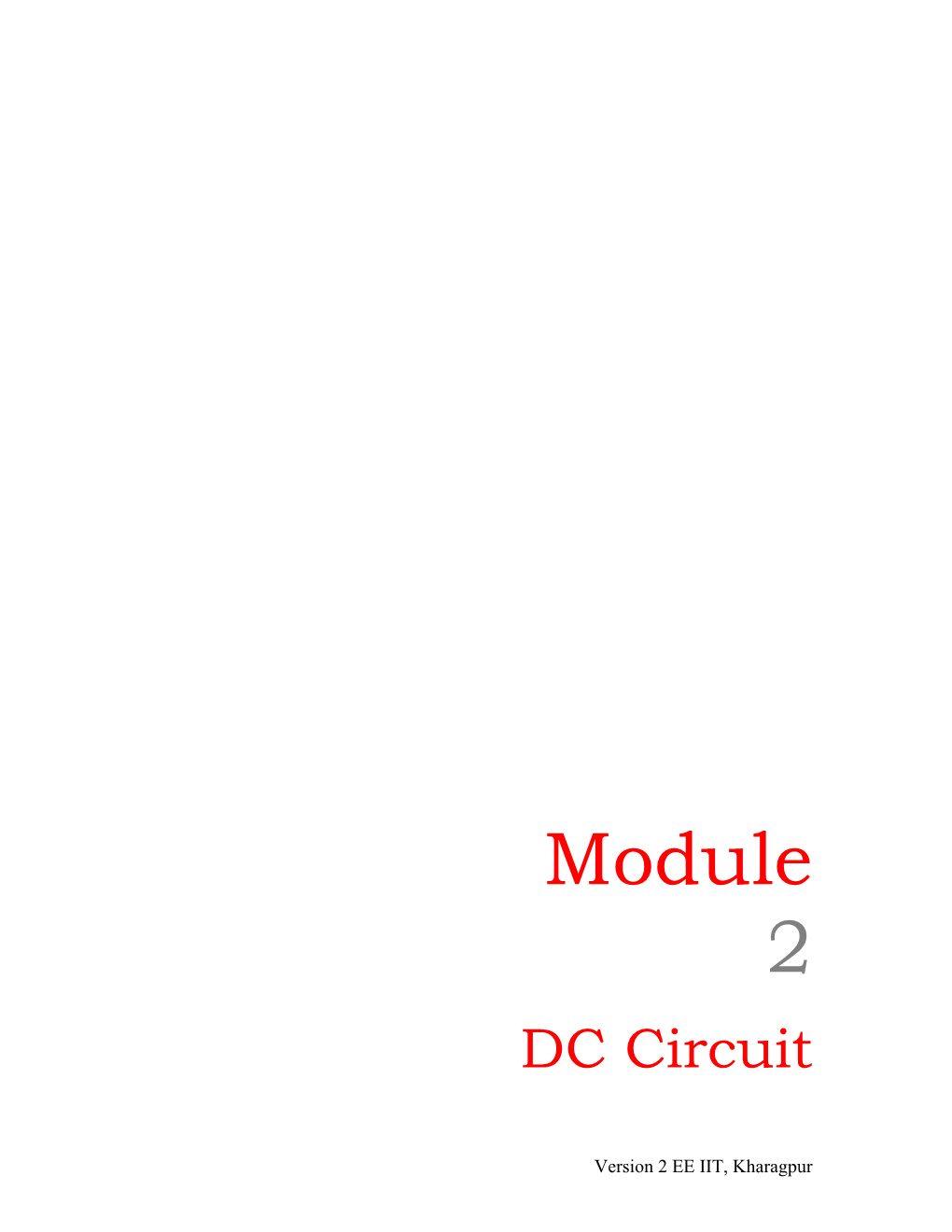 Lesson-3: Introduction of Electric Circuit