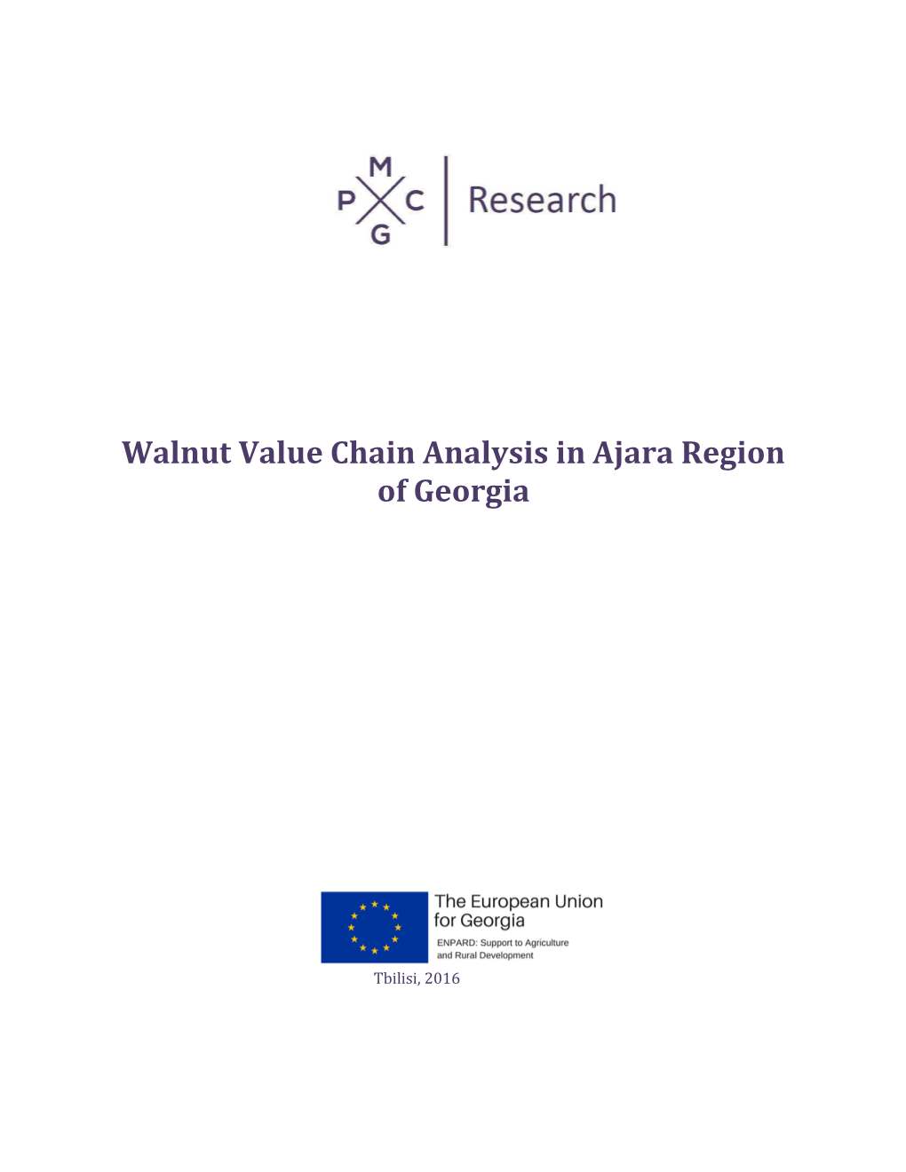 Walnut Value Chain Analysis in Ajara Region of Georgia