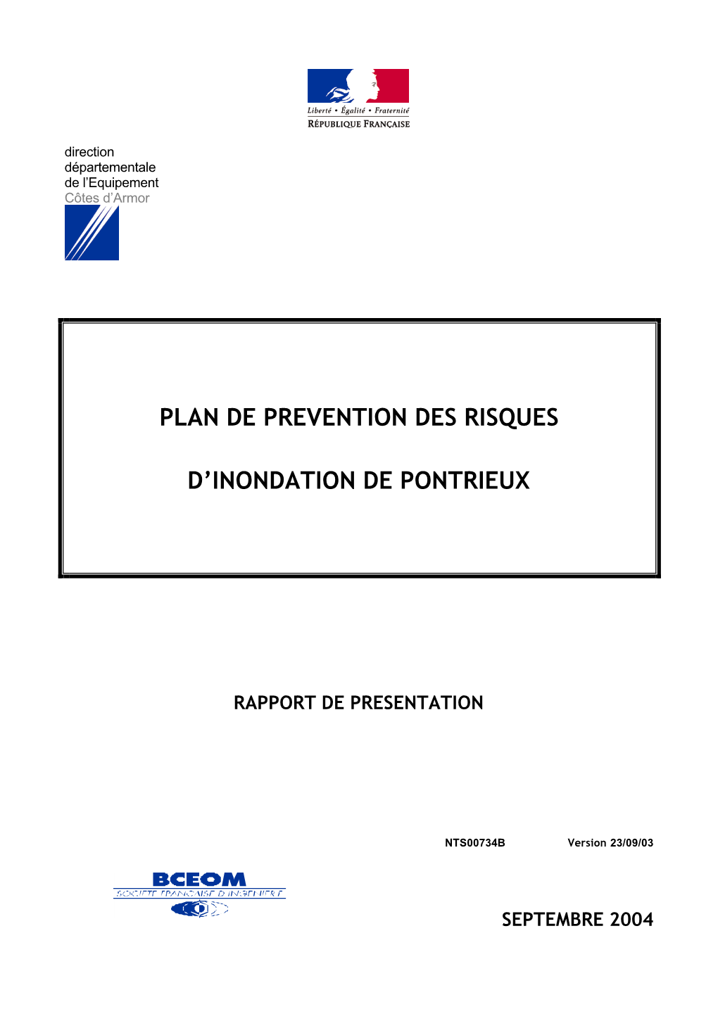 Plan De Prevention Des Risques D'inondation De