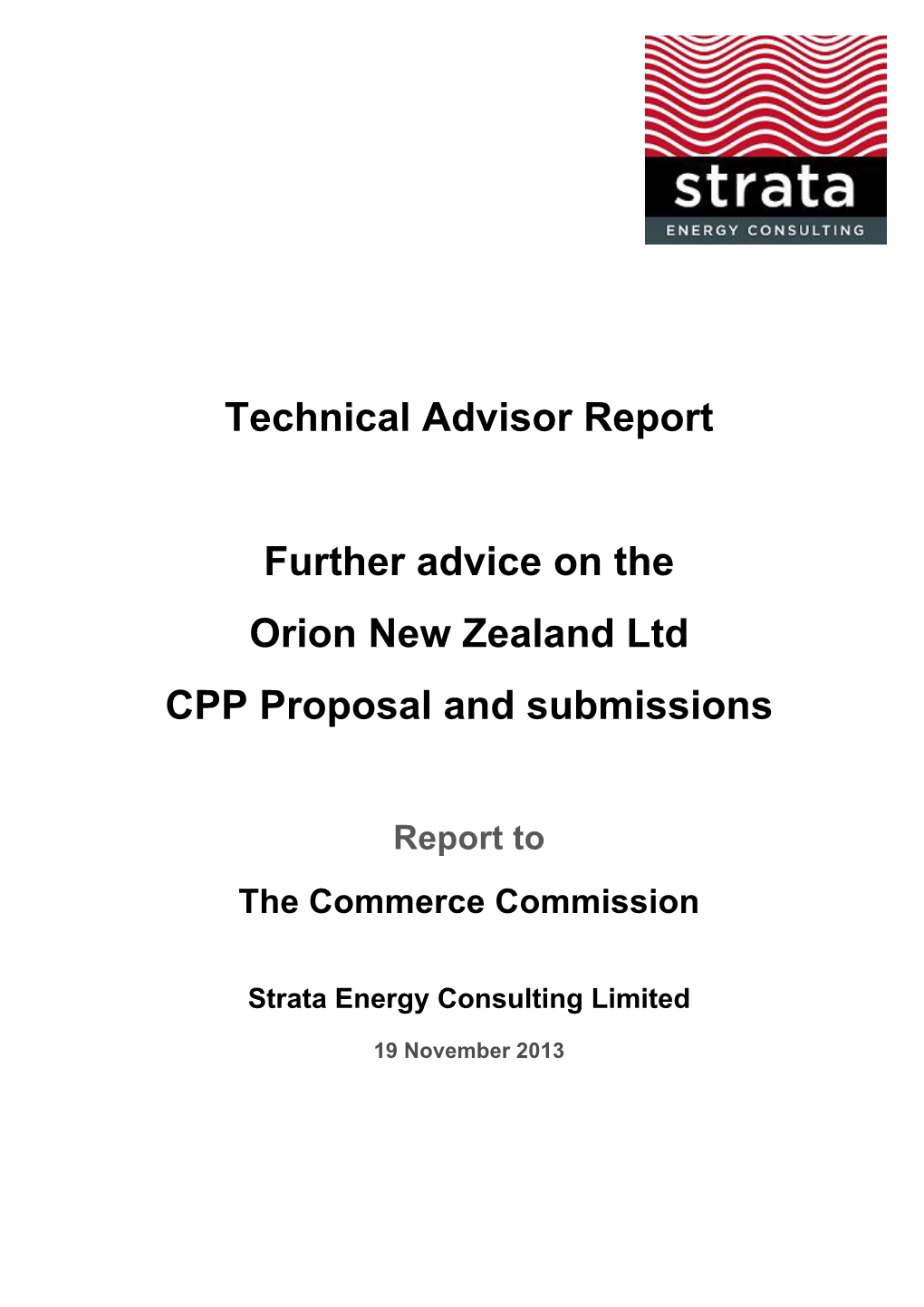 Technical Advisor Report Further Advice on the Orion New Zealand