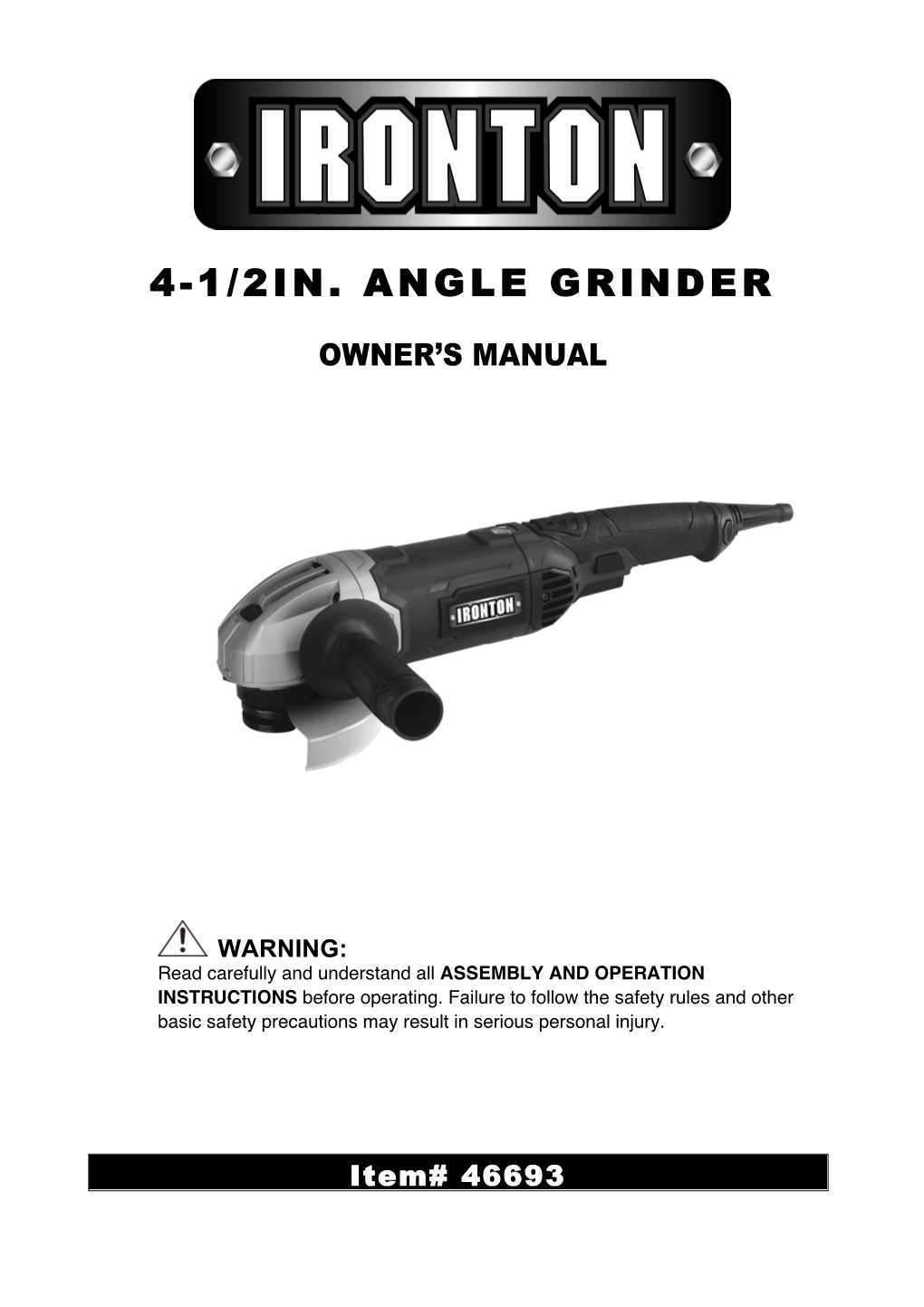 4-1/2In. Angle Grinder