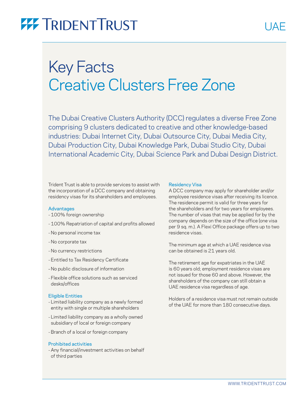 Dubai Creative Clusters Authority Key Facts