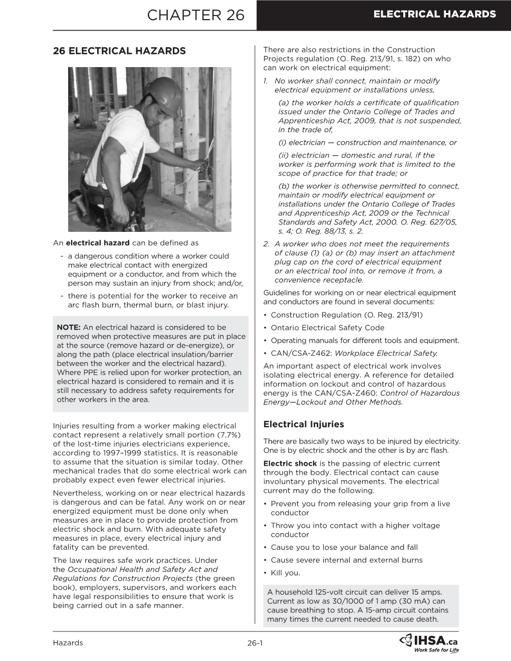 Chapter 26 Electrical Hazards