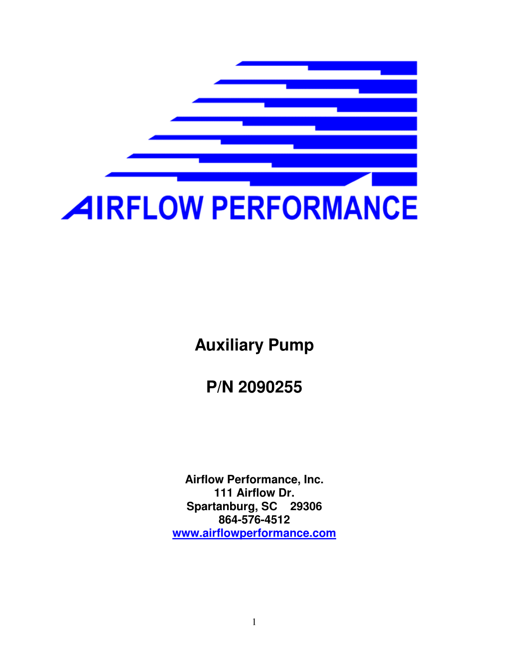 Auxiliary Pump P/N 2090255