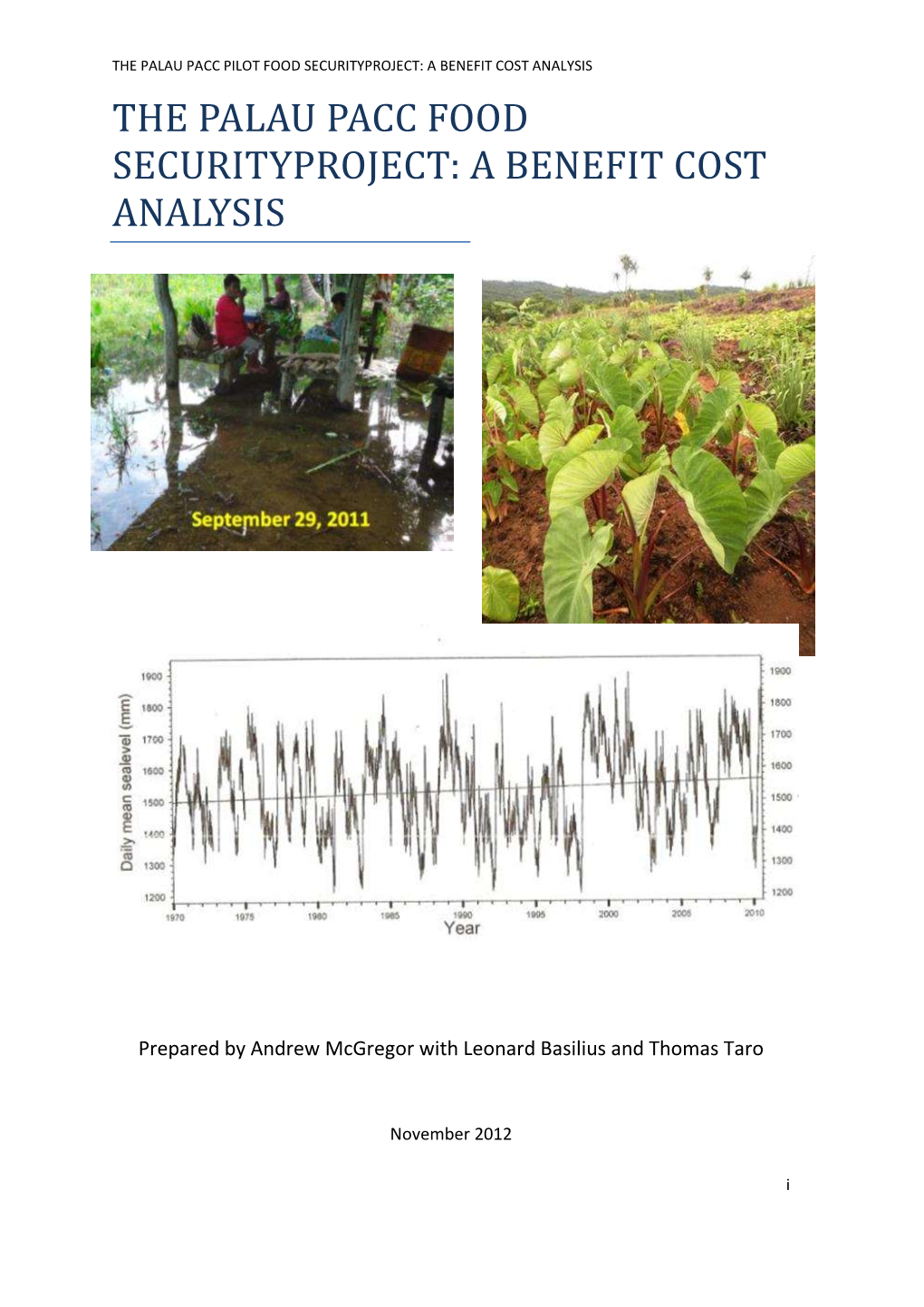 The Palau Pacc Food Securityproject: a Benefit Cost Analysis