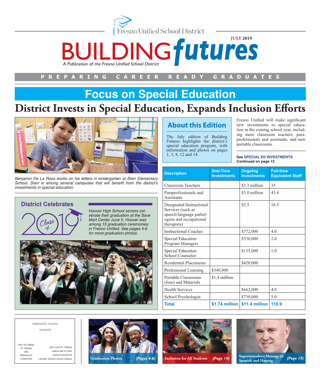 District Invests in Special Education, Expands Inclusion Efforts