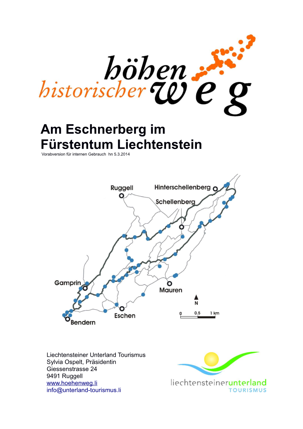 Am Eschnerberg Im Fürstentum Liechtenstein Vorabversion Für Internen Gebrauch Hn 5.3.2014