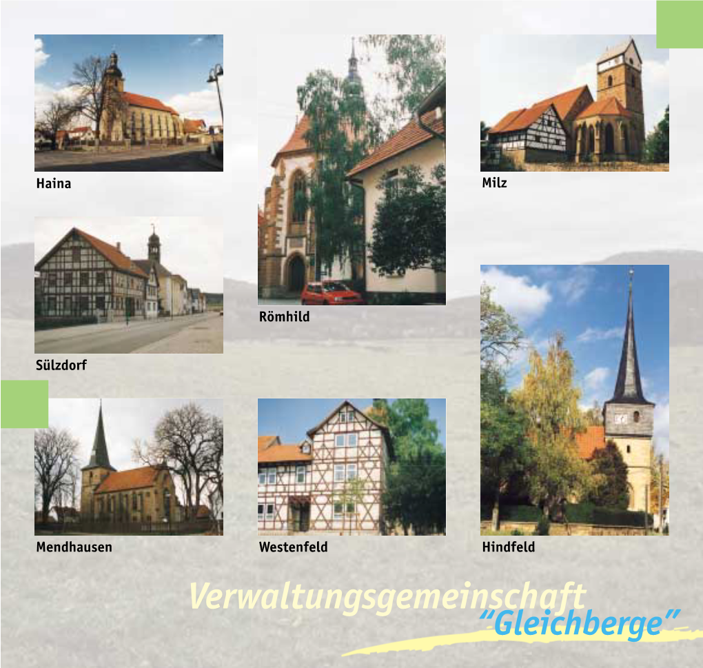 Verwaltungsgemeinschaft “Gleichberge” Inhaltsverzeichnis