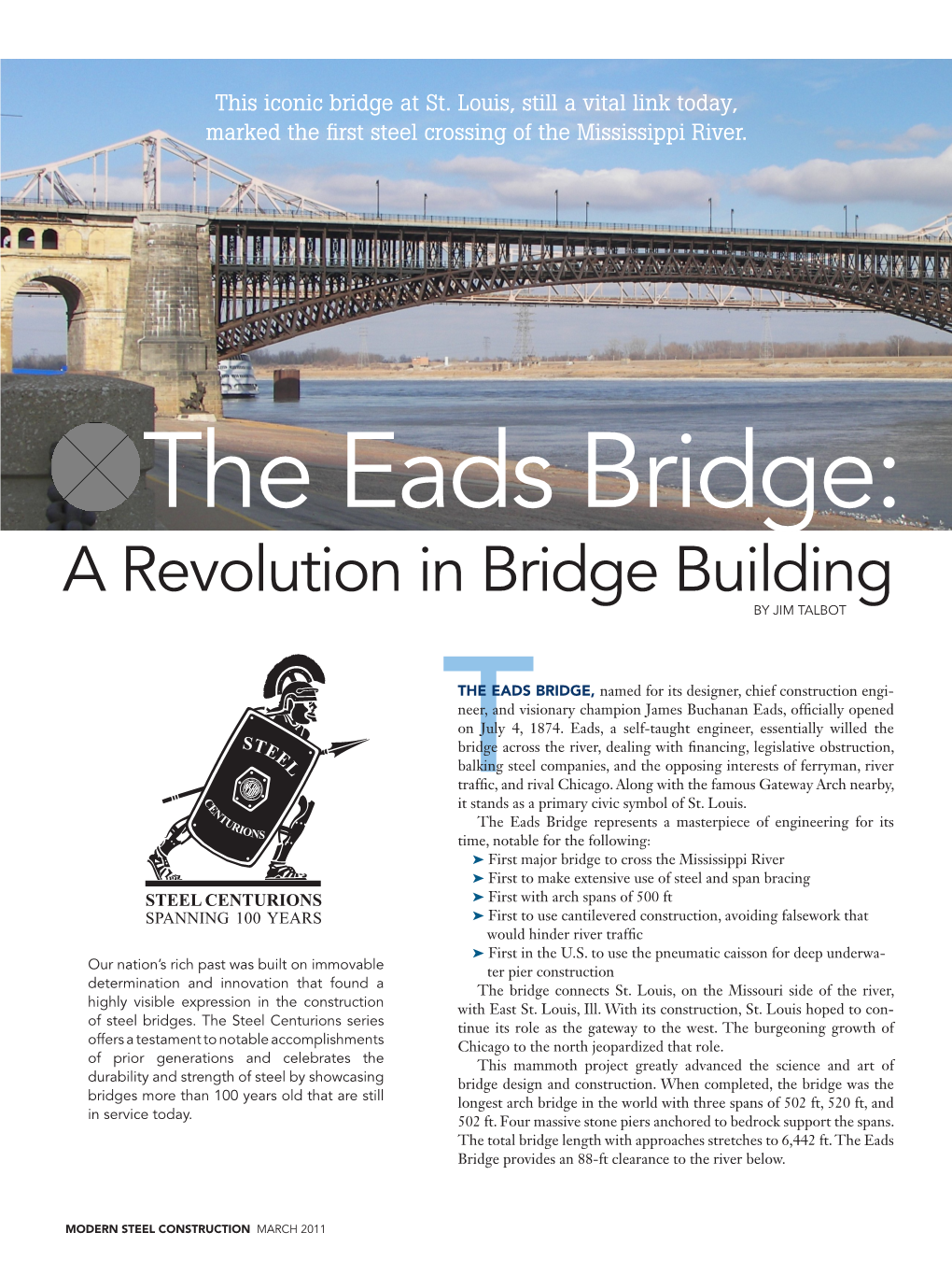 The Eads Bridge: a Revolution in Bridge Building by Jim Talbot
