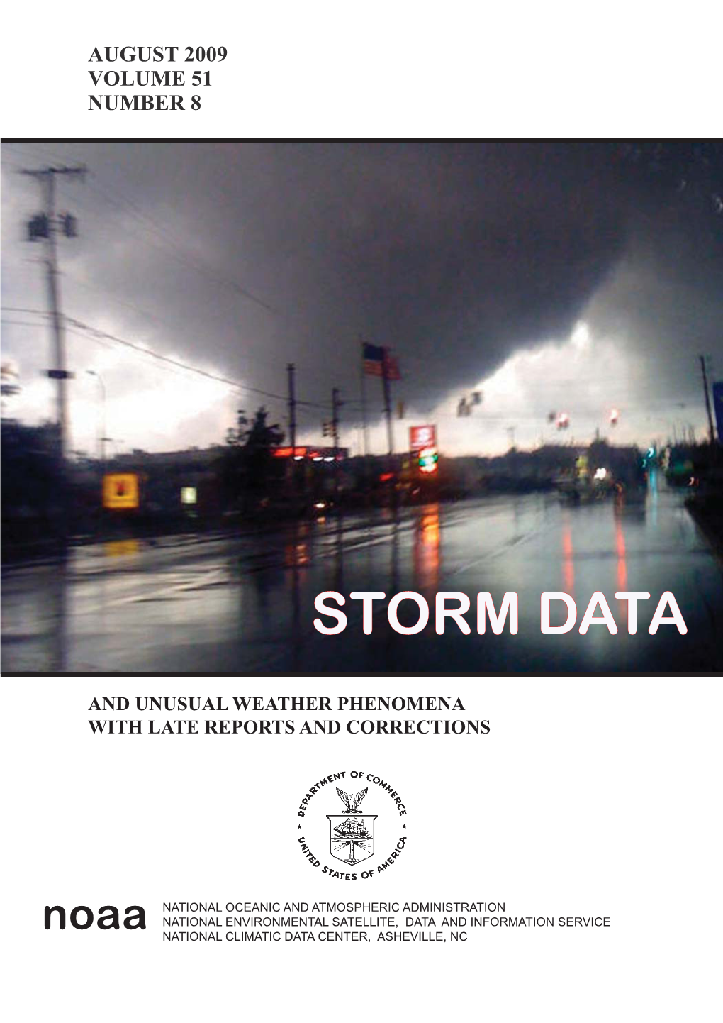 August 2009 Storm Data Publication