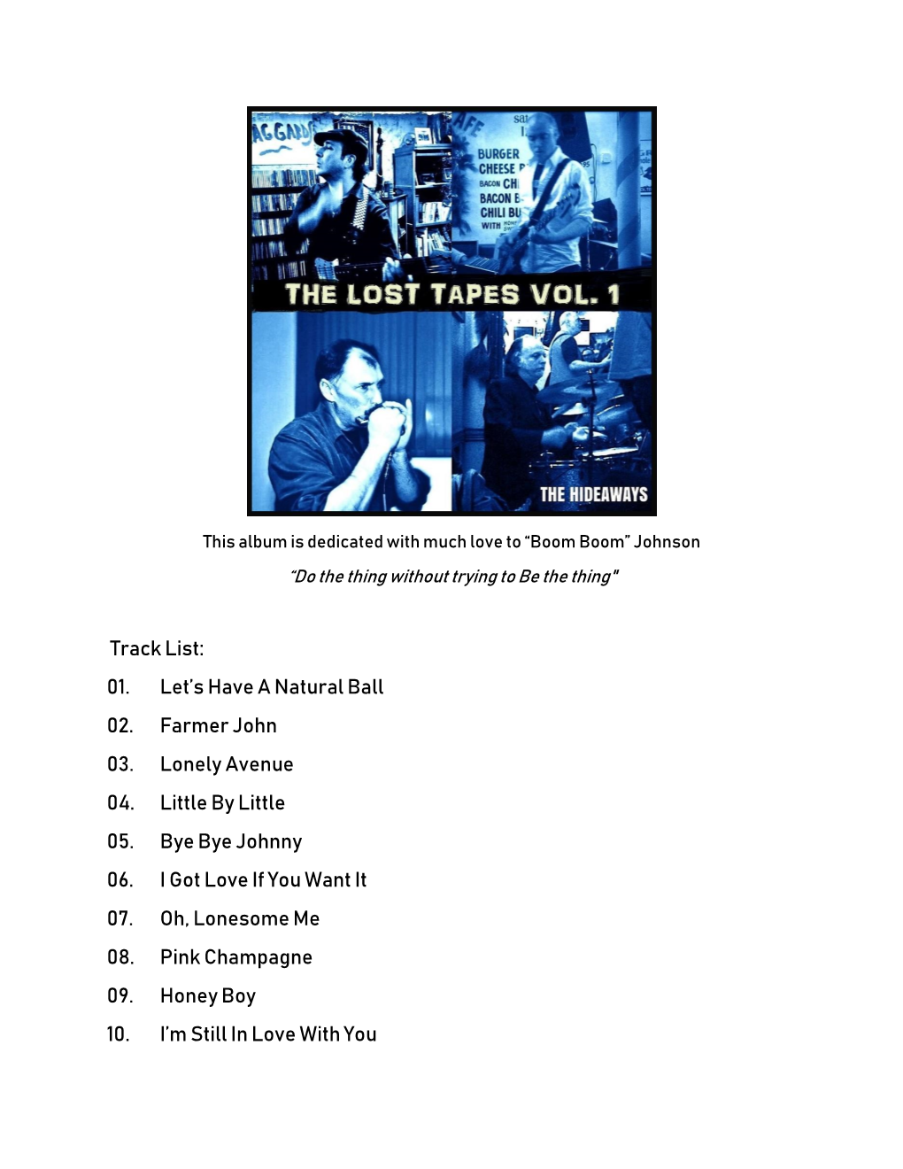 The Lost Tapes Vol. 1 / the Hideaways