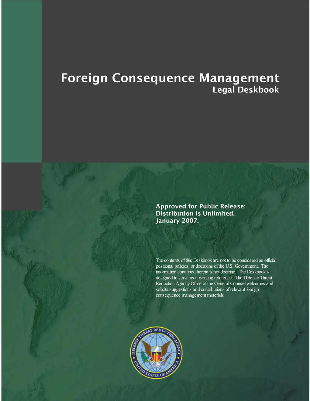 Foreign Consequence Management Legal Deskbook
